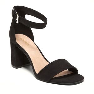 Old Navy faux suede block heels